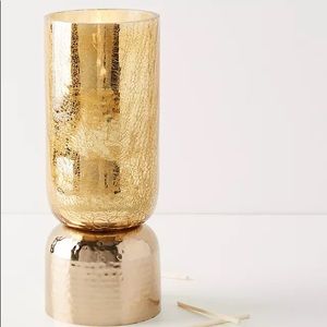 Anthropologie Creme Brûlée scented Gold Candle